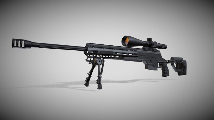 Sniper Rifle ORSIS F-17 3D Model