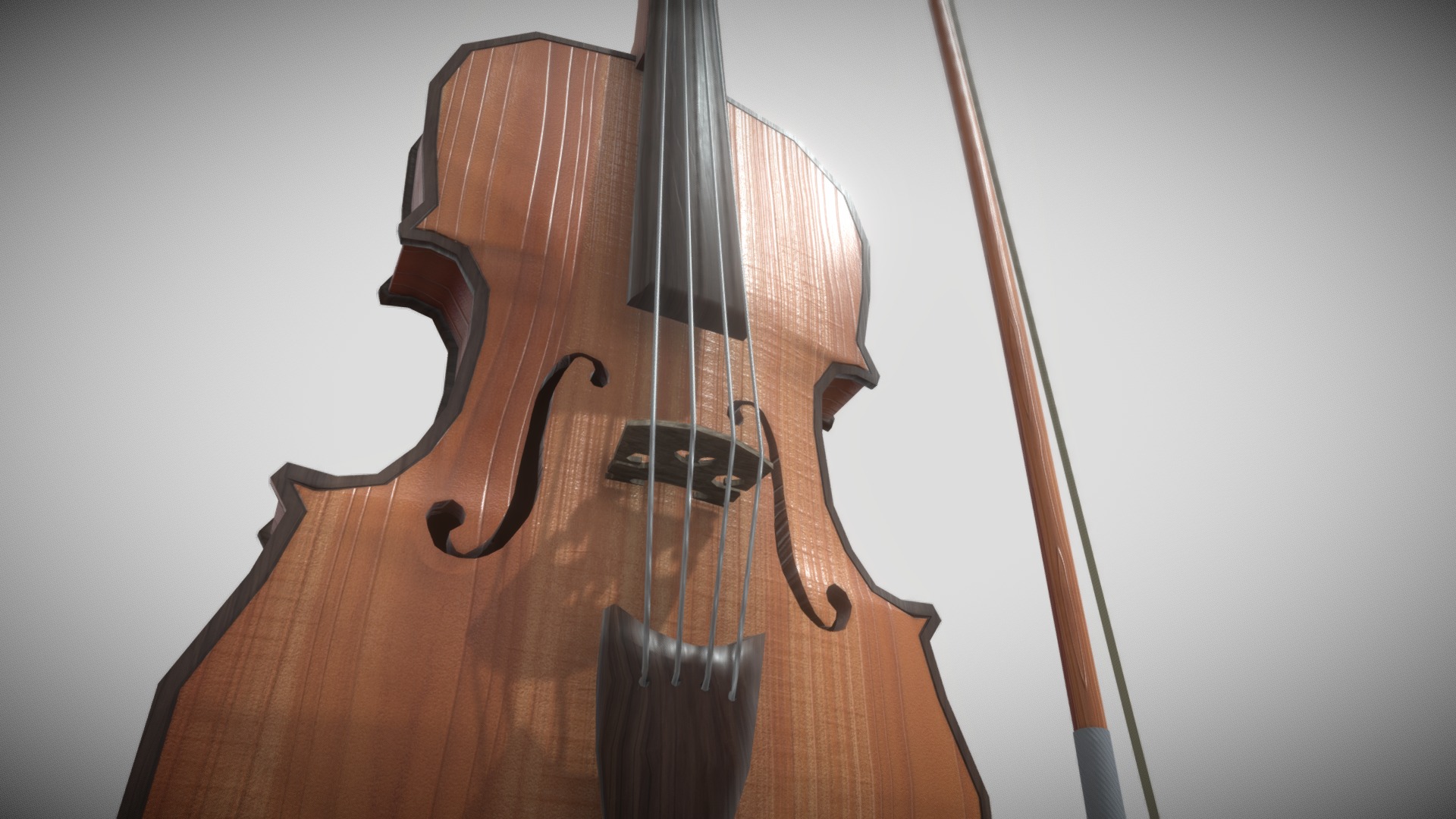 3D model Violin - This is a 3D model of the Violin. The 3D model is about a violin on a stand.