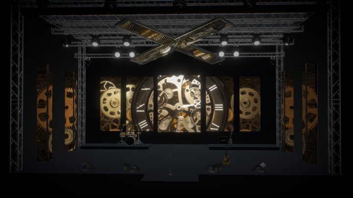 Digital Scenography on Stage | Luan Santana X 3D Model