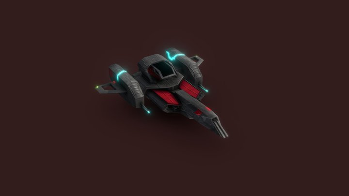 Thunder Type Interceptor Corvette 3D Model