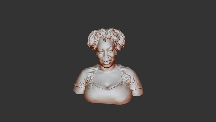 Monique With Fixed Hair 3D Model