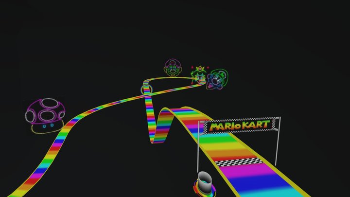 Mario Kart Map 3D Model
