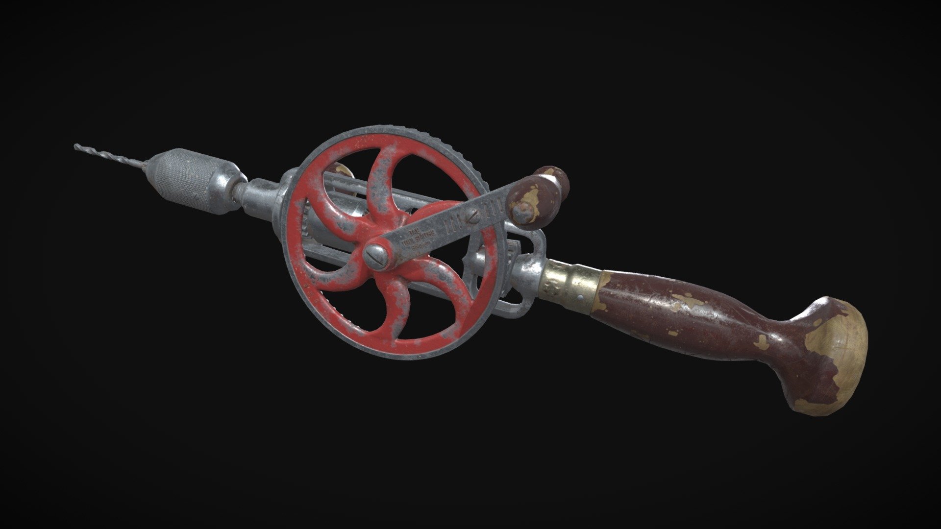 Old Hand Drill Texturing Assignment 3D model by Laura Zvilna