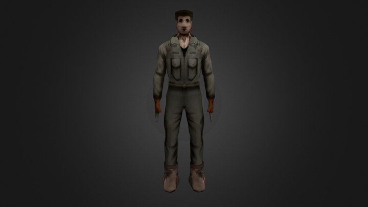 Prole (Low poly dystopian character) 3D Model