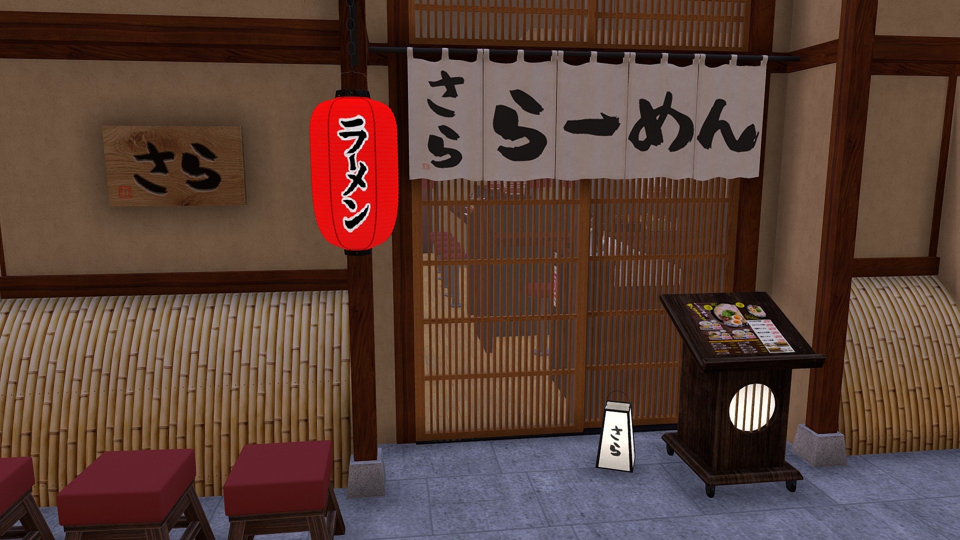 100% Authentic Japanese Ramen shop - 3D model by papigiulio