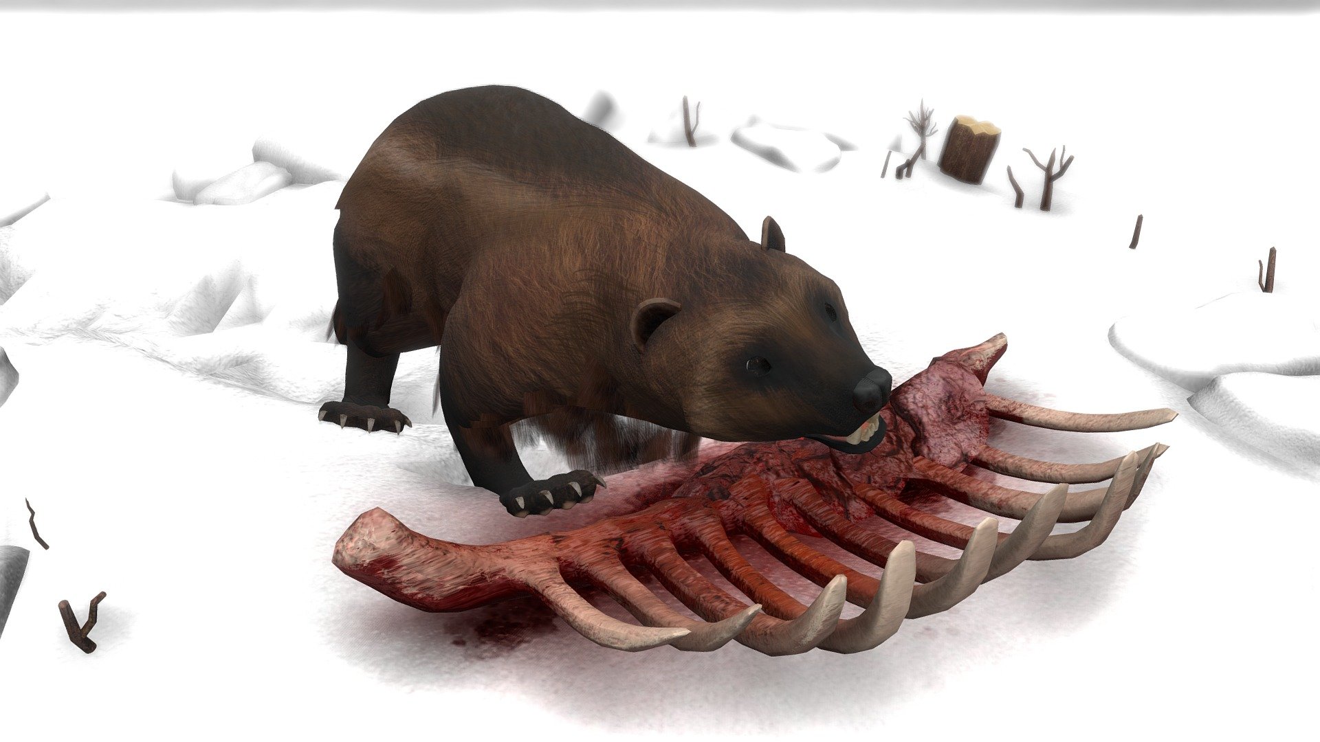 Wolverine Eating - 3D model by Rhett Wimmer (@Pavus_The_Pug) [dd2a986
