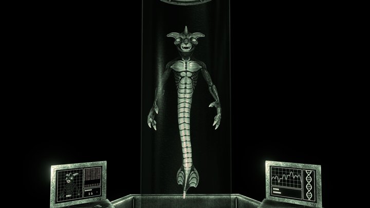 Aquatic Alien 3D Model