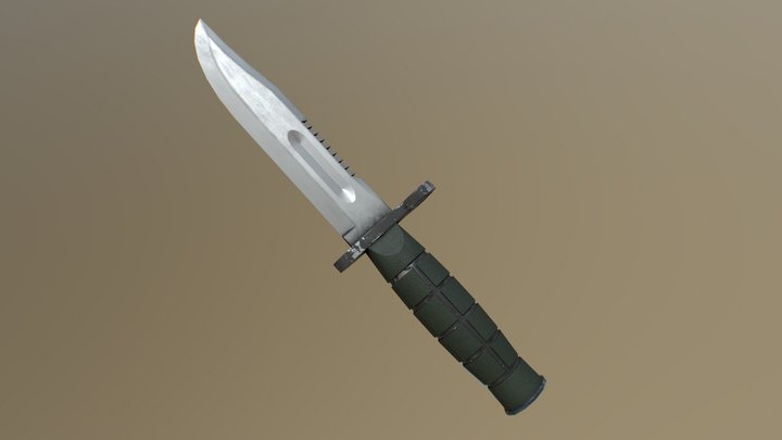 Combat Knife 3D Model