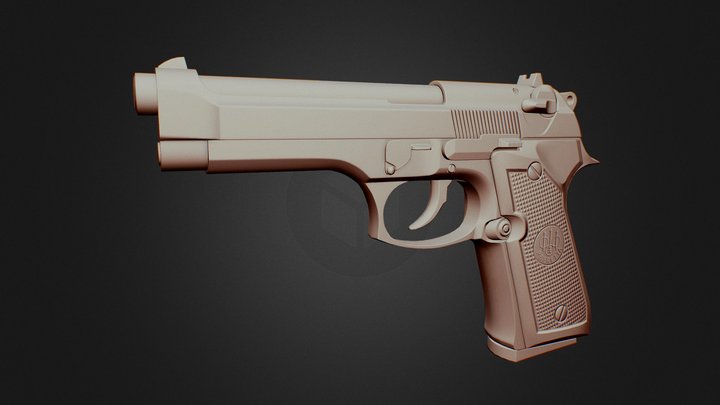Beretta M9 3D Model
