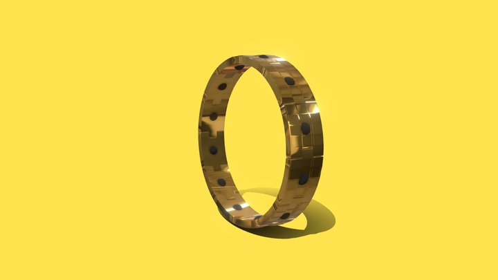 gold bracelet 3D Model
