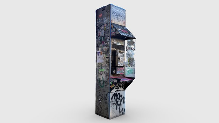 90's Telephone Booth I 3D Model