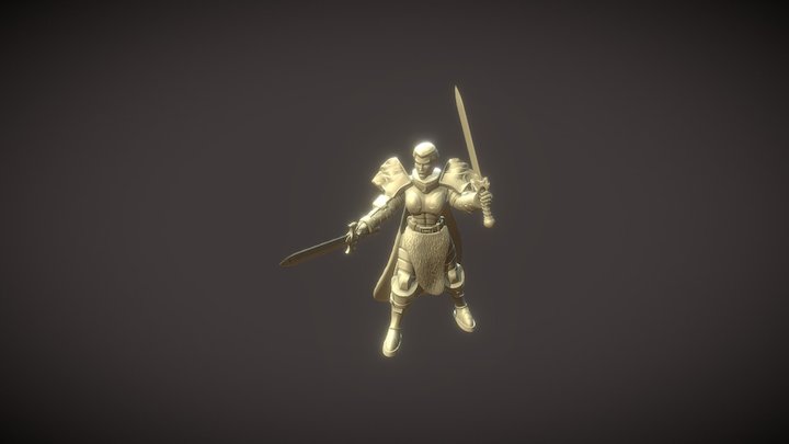 Wolf Wardens dual sword example 3D Model