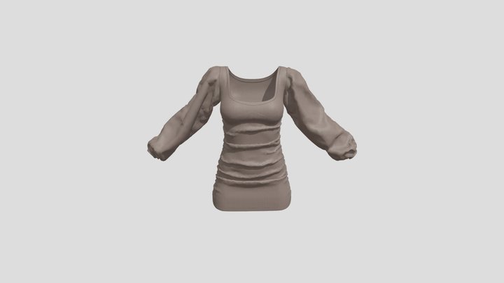 Shirring Dress 3D Model