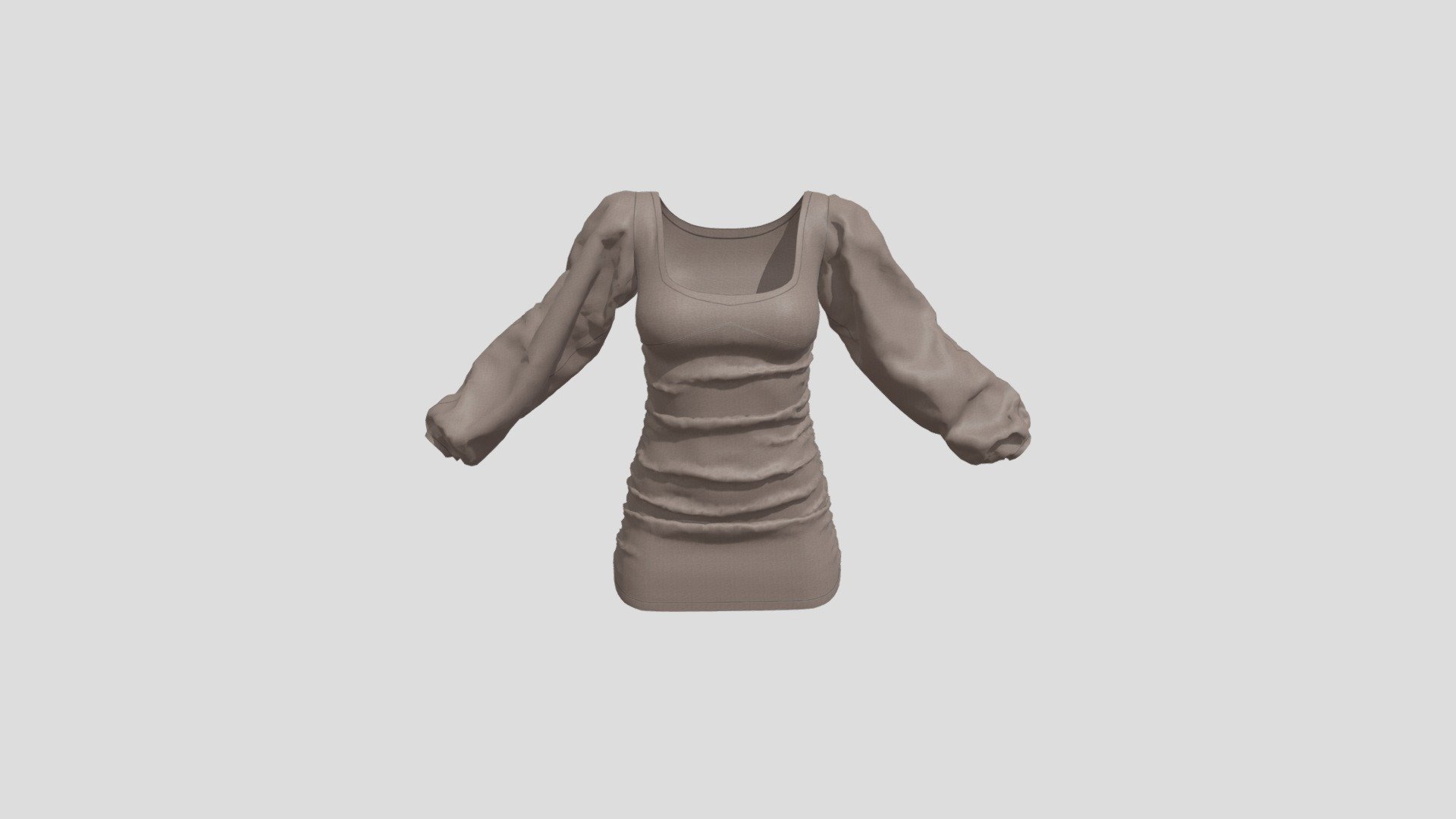 Shirring Dress - 3D model by Donielle20 [dd2f88e] - Sketchfab