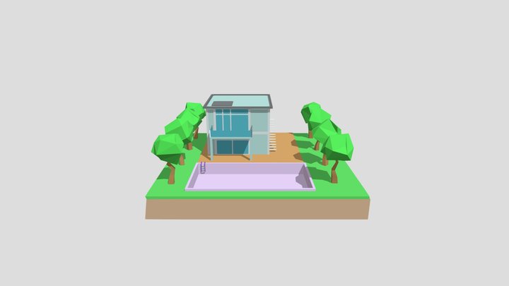 Low Poly House 3D Model
