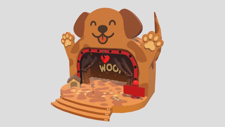 Dog Stage 3D Model
