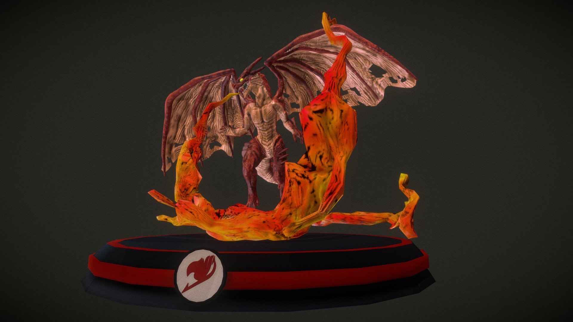 3D printing FAN ART - Fairy Tail - Natsu Dragneel Dragon Form • made with  Elegoo Saturn 2・Cults