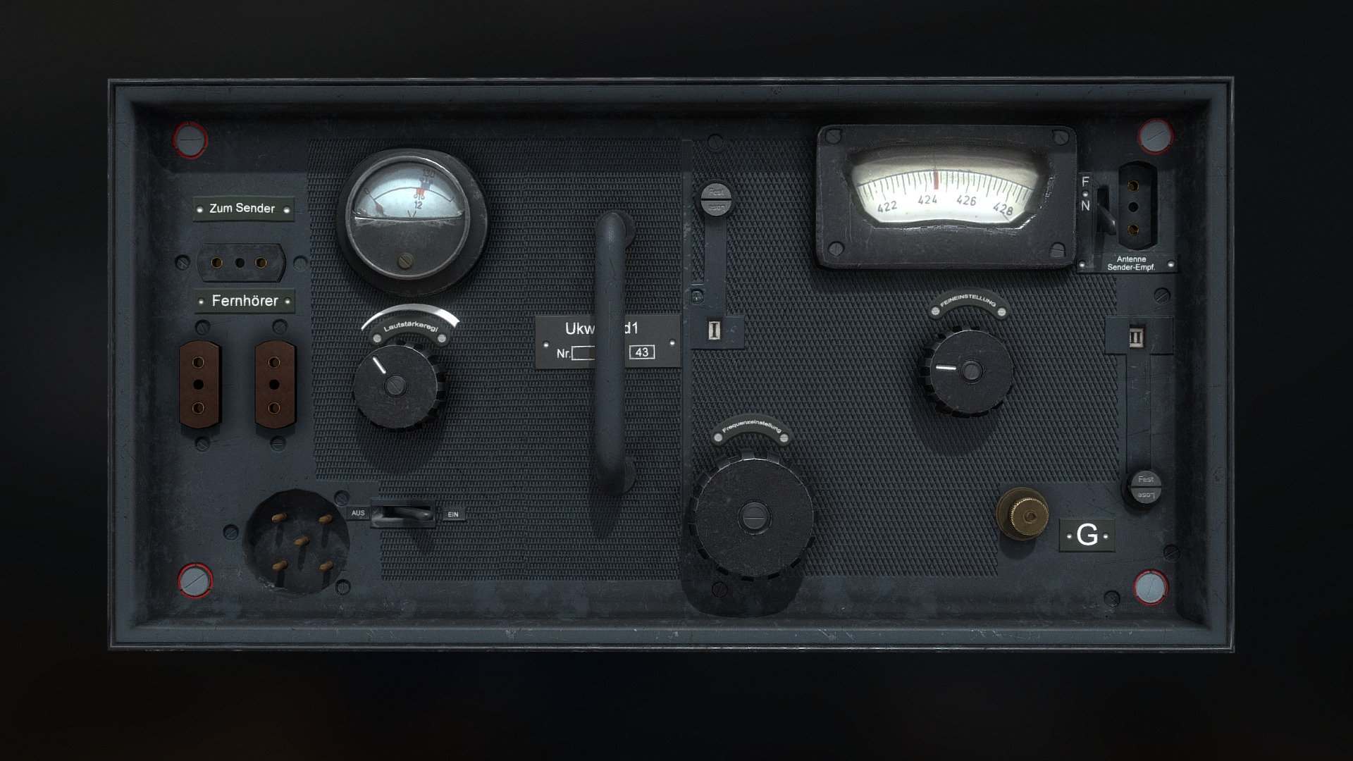 VHF German Receiver WW2 Radio 3D model by Ed Garcia (edgarcianu28