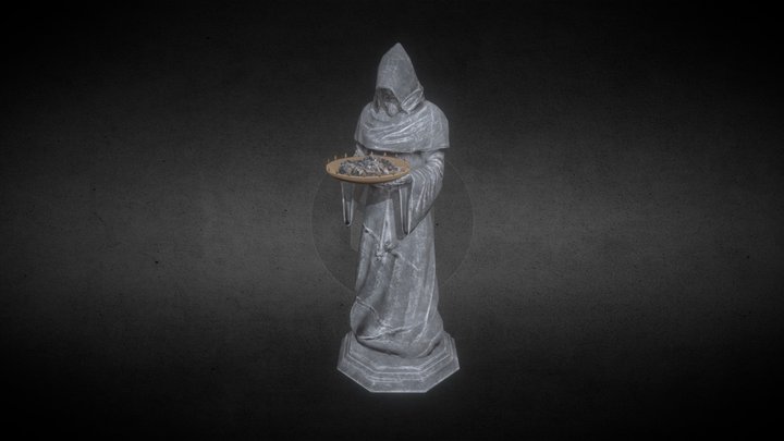 SM_Statue_Monk_01_BLT 3D Model