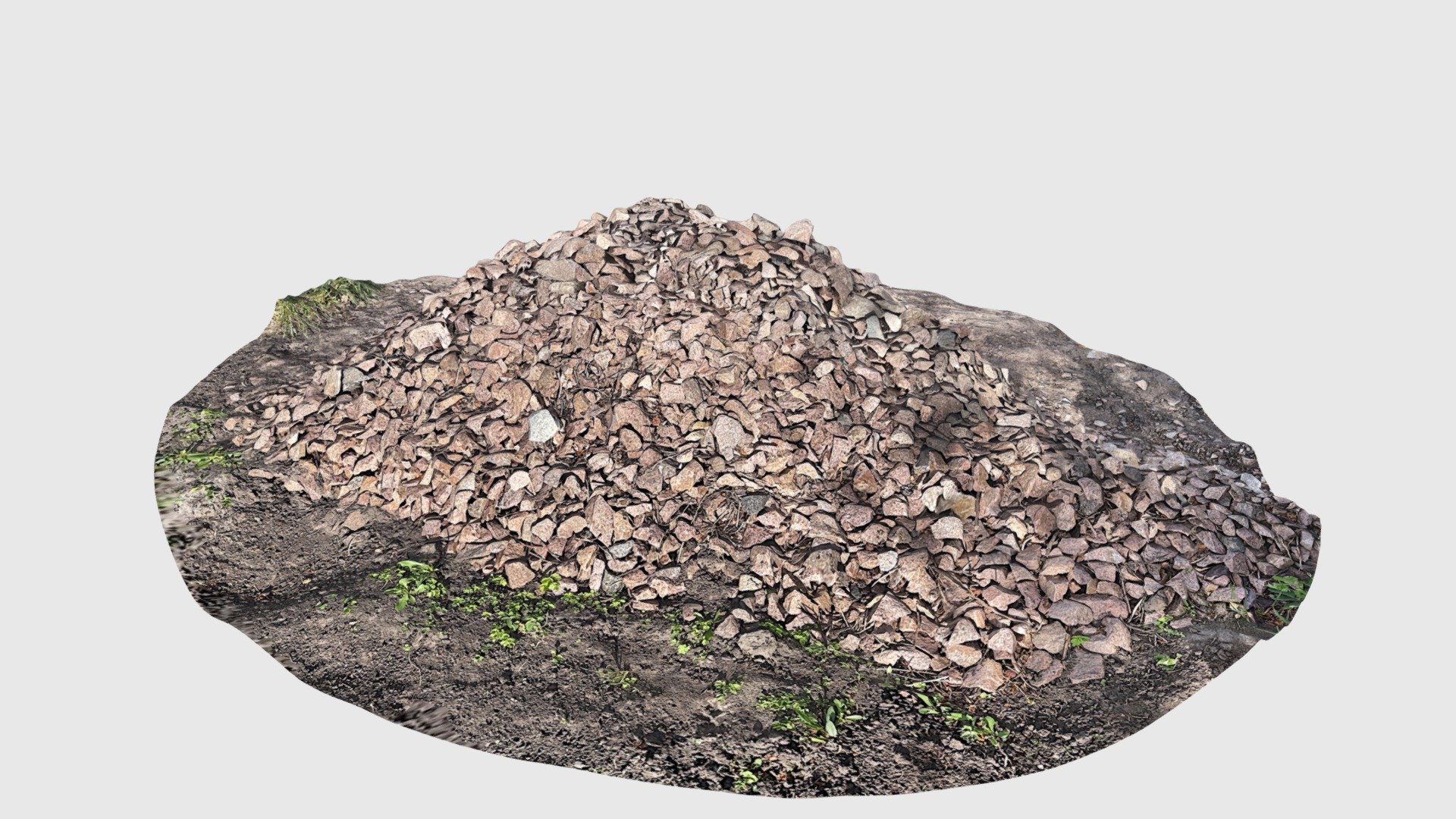 The pile of granite stones