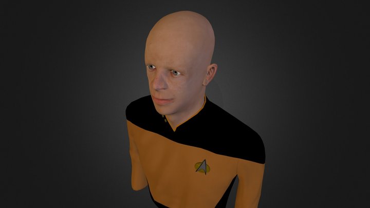 Starfleet Bridge Officer - Star Trek TNG 3D Model
