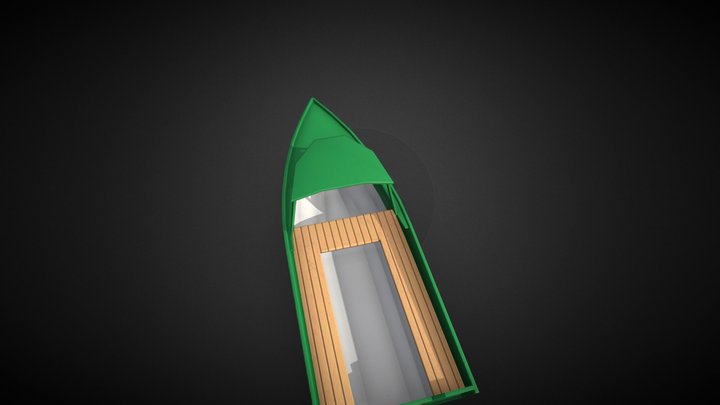 Traditional Asian Boat 3D Model