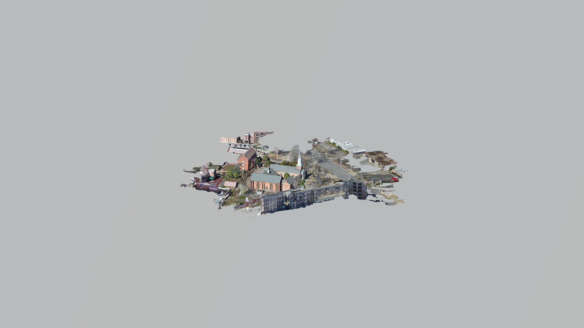 Unitarian Church Simplified 3d Mesh