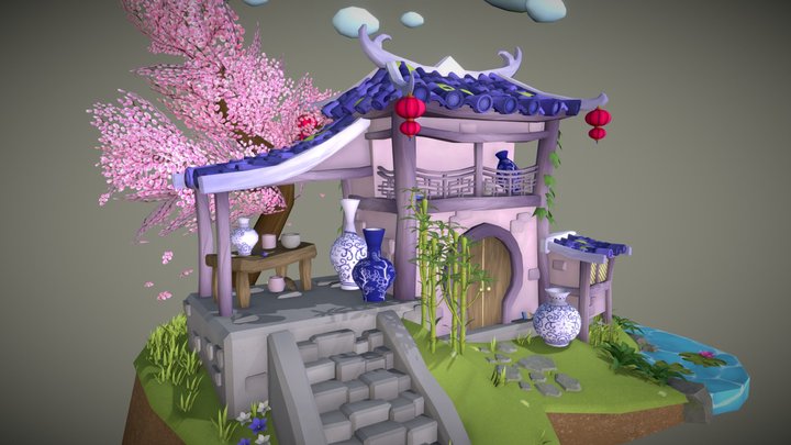 The Vase Painter - DAE Villages 3D Model