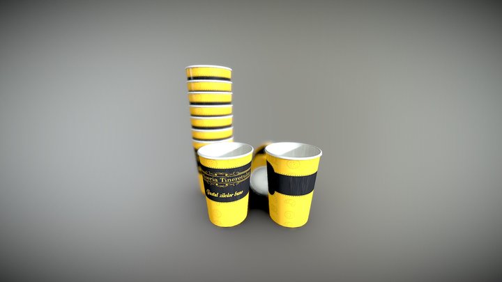 Patiseria Tineretului - Paper Cups 3D Model