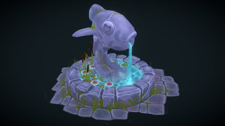 Abandoned fountain 3D Model