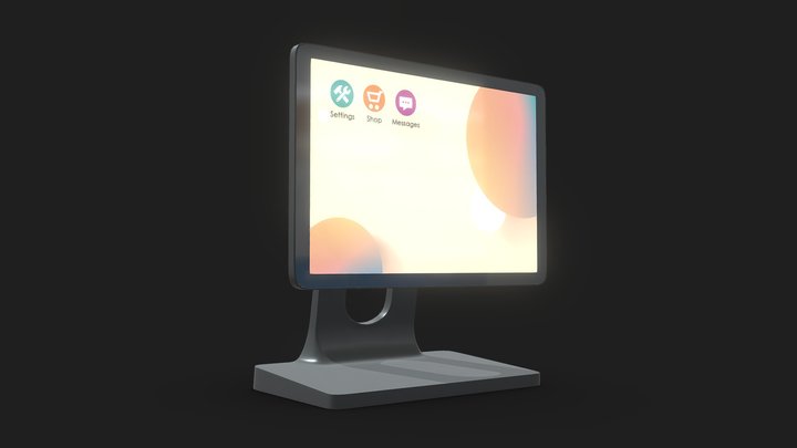 POS Terminal - Digital Cash Register 3D Model