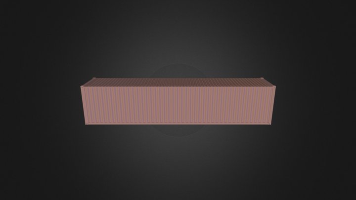 Морской контейнер 40 футов стандарт 3D Model