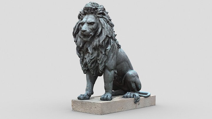 Lion Sculpture from Lions Bridge (Sofia; 1891) 3D Model