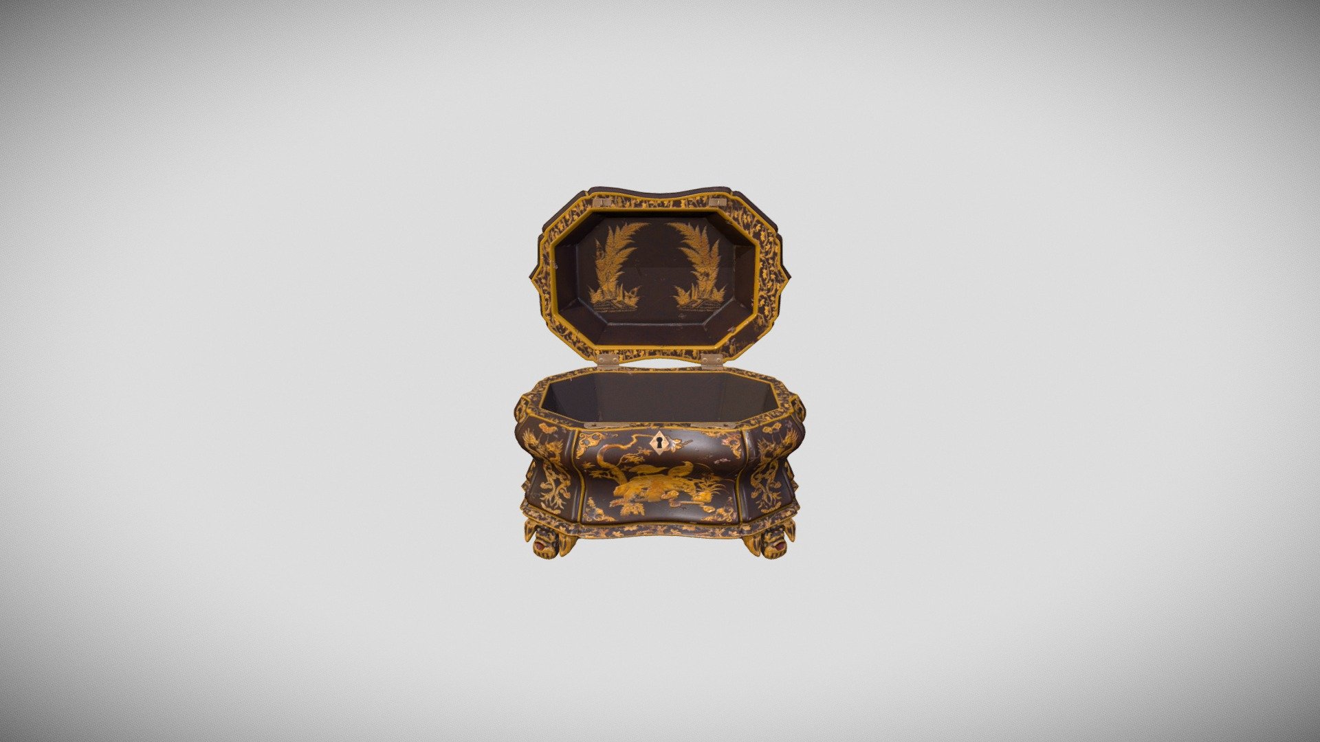 Antique lacquered box