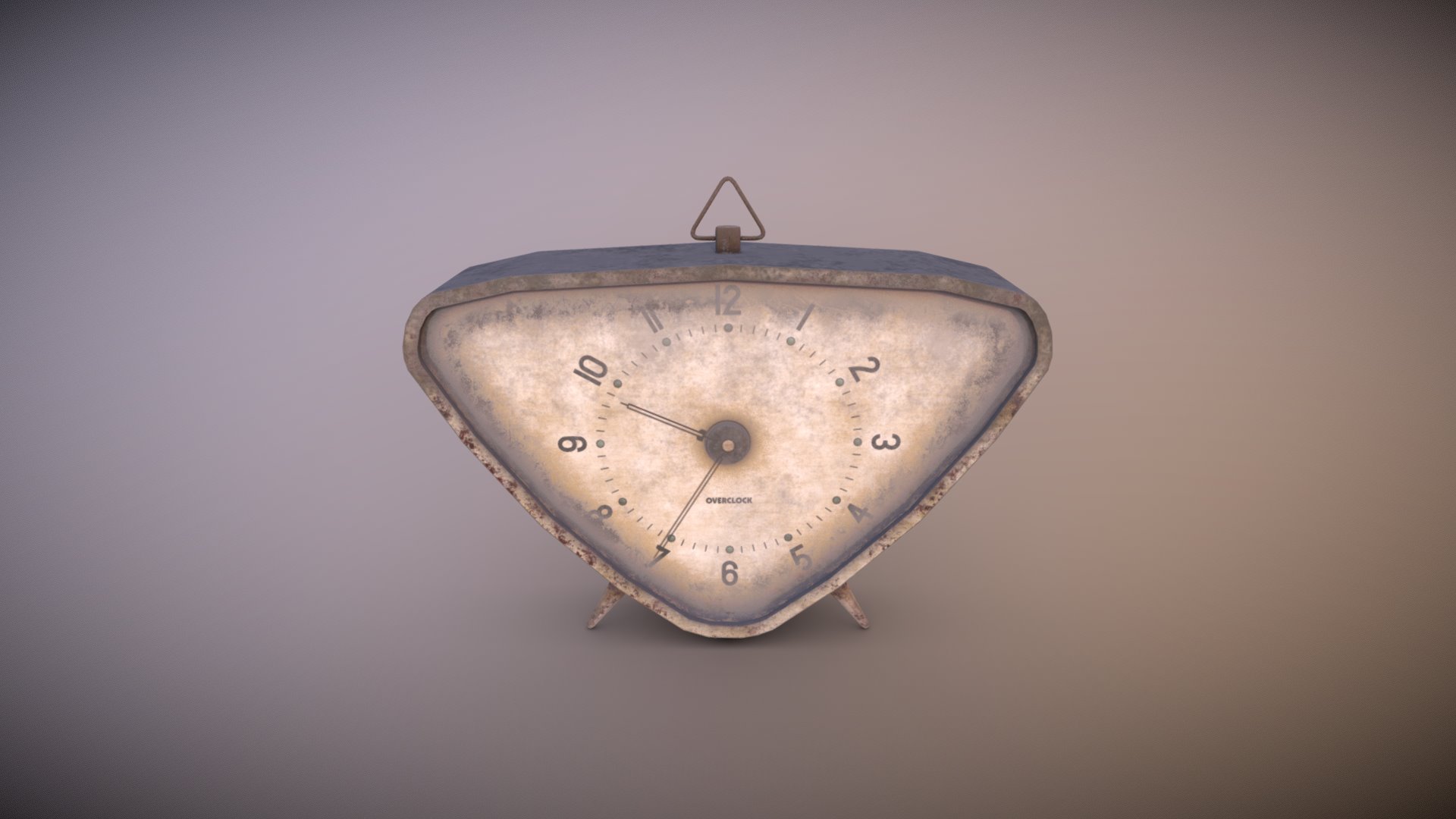 3D model Dirty desktop clock 9 of 20 - This is a 3D model of the Dirty desktop clock 9 of 20. The 3D model is about a round analog clock.