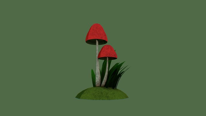 Mushroom substance painter 3D Model