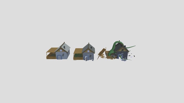 House Destr 3D Model