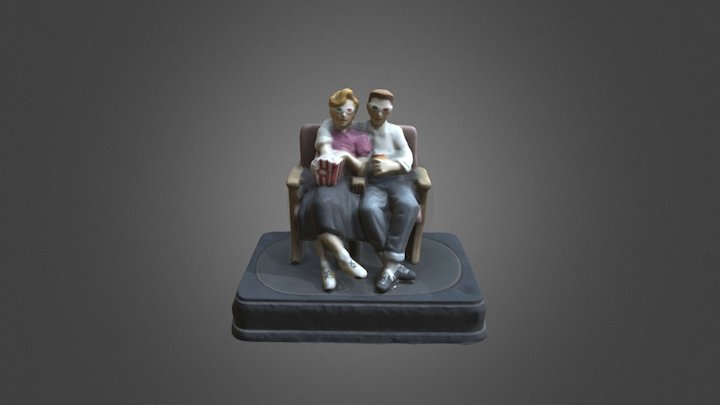 3D movie couple 3D Model