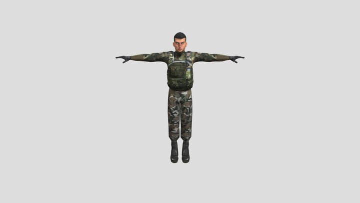 Army Personnel 3D Model
