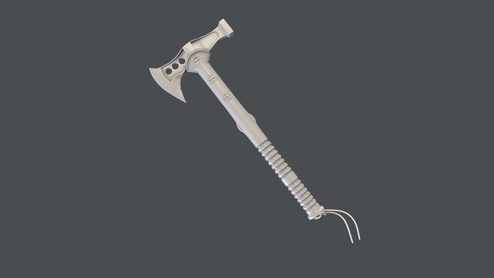 Carbon Fiber Axe (Hi-Res Stage) 3D Model