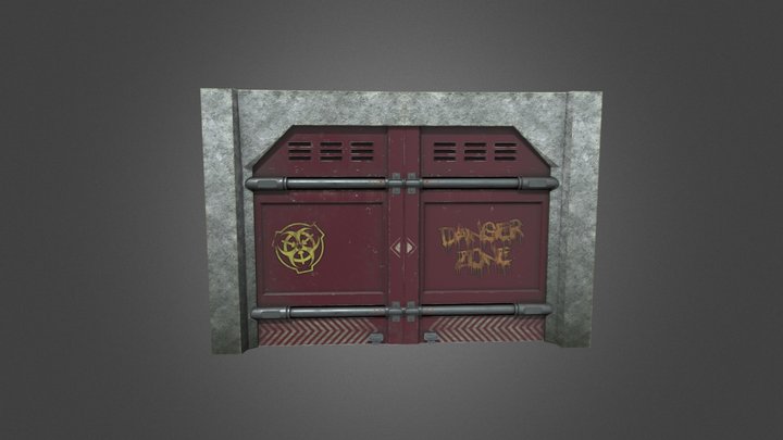Bunker Door SCP 3D Model