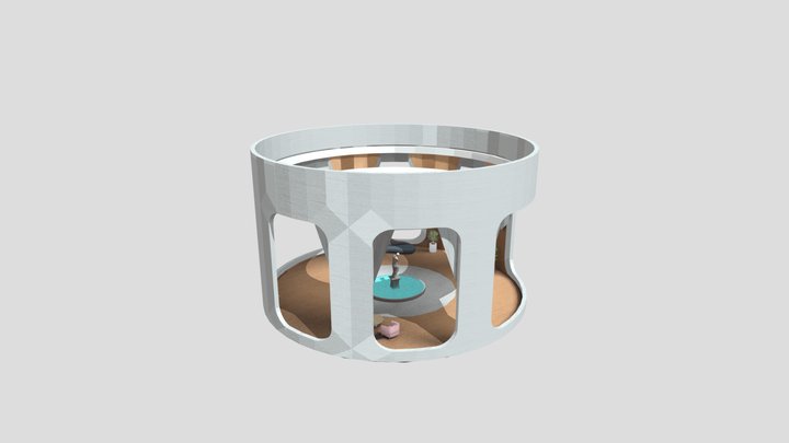 HABITACION REDONDA 3D Model