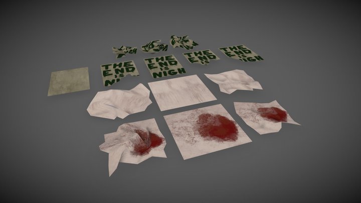 Overgrown Train Station Clutter - Paper 3D Model