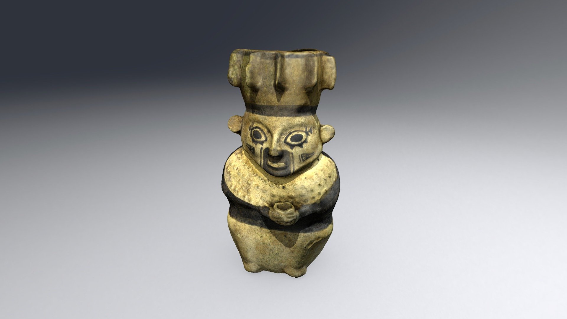 Cerámica antropomorfa Chancay. 1200 y 1470 d.C. — Sketchfab embed 3D viewer