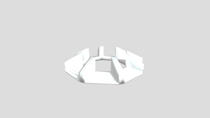 Stairs Courtyard Center 3D Model