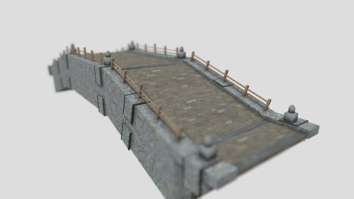 Medieval bridge 3D Model