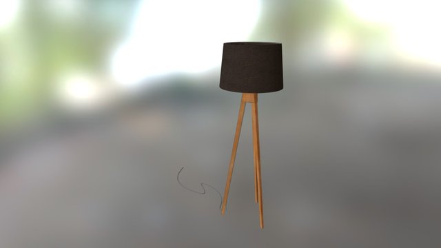 Tripod Floor Lamp 3D Model