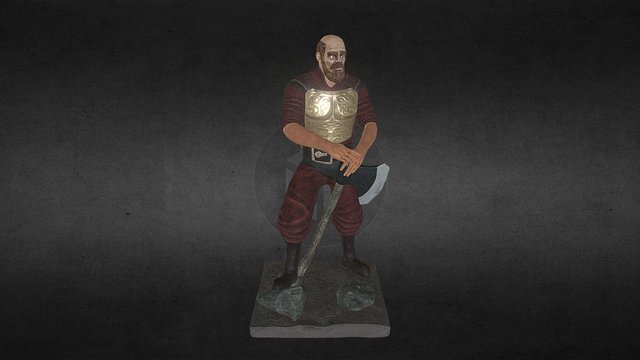 Old axe man 3D Model