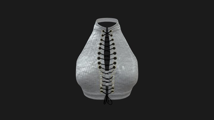 Neckholder Corset Style Game Ready 3D Model
