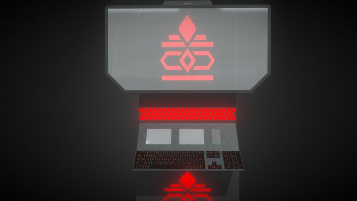 Spacecraft Control Terminal Console Red – Modèle 3D gratuit STL